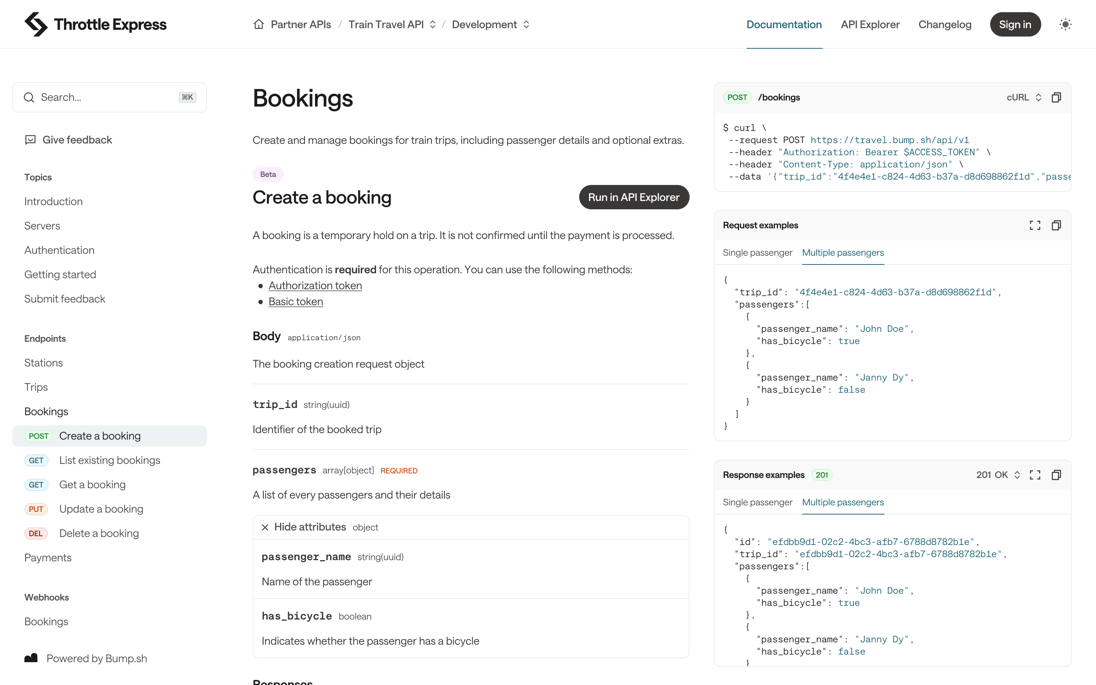 Bump.sh is your API documentation